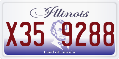 IL license plate X359288