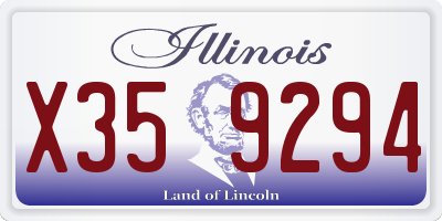 IL license plate X359294