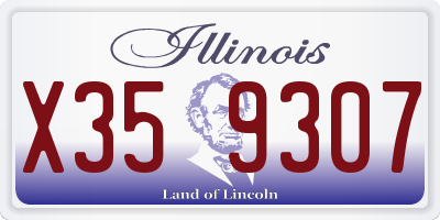 IL license plate X359307