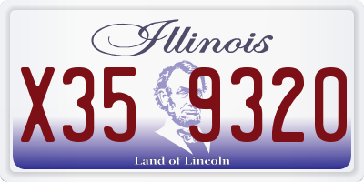 IL license plate X359320