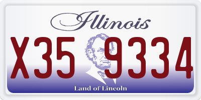 IL license plate X359334
