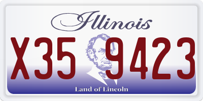 IL license plate X359423