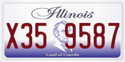 IL license plate X359587