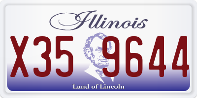 IL license plate X359644