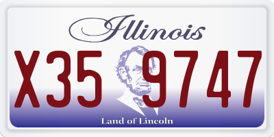 IL license plate X359747