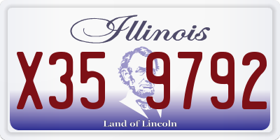 IL license plate X359792