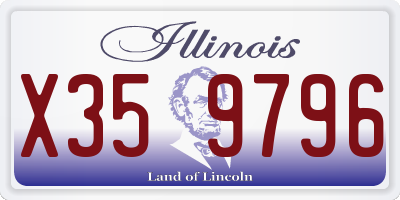 IL license plate X359796