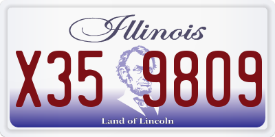 IL license plate X359809