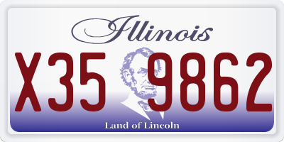 IL license plate X359862
