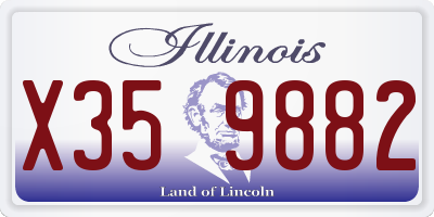 IL license plate X359882