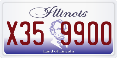 IL license plate X359900