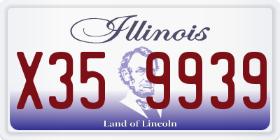 IL license plate X359939