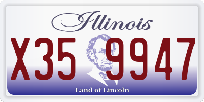 IL license plate X359947