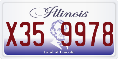 IL license plate X359978