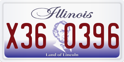 IL license plate X360396