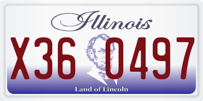 IL license plate X360497