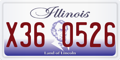 IL license plate X360526