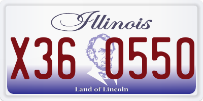 IL license plate X360550