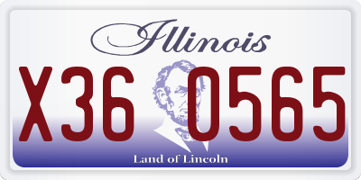 IL license plate X360565