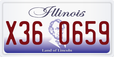 IL license plate X360659