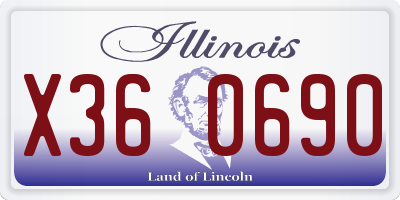 IL license plate X360690