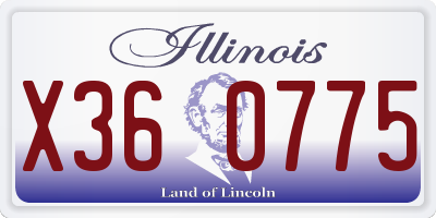 IL license plate X360775