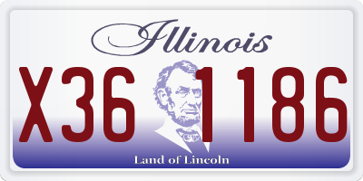 IL license plate X361186