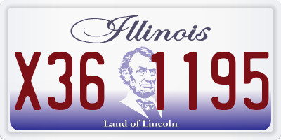 IL license plate X361195