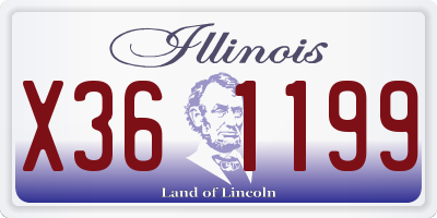 IL license plate X361199