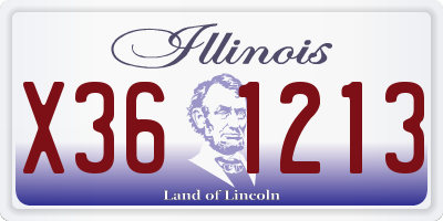 IL license plate X361213