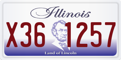 IL license plate X361257