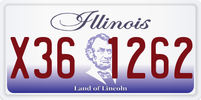 IL license plate X361262
