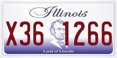 IL license plate X361266