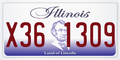 IL license plate X361309