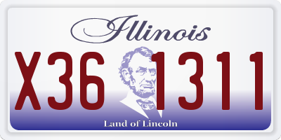 IL license plate X361311