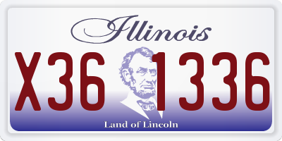 IL license plate X361336