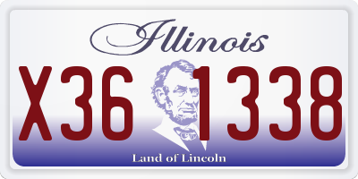 IL license plate X361338