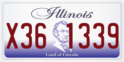 IL license plate X361339