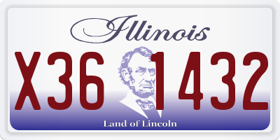 IL license plate X361432