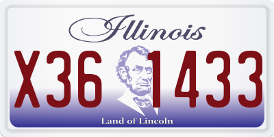 IL license plate X361433