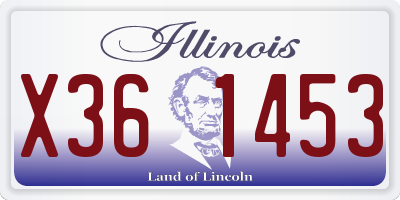 IL license plate X361453