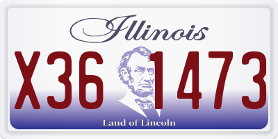 IL license plate X361473