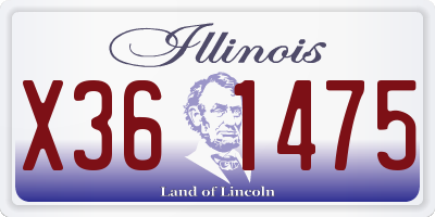 IL license plate X361475