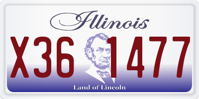 IL license plate X361477