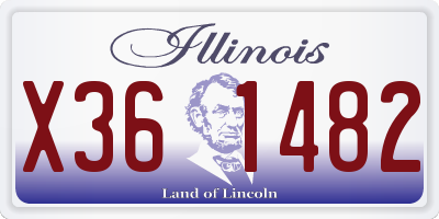 IL license plate X361482
