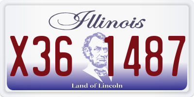 IL license plate X361487