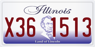 IL license plate X361513