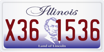 IL license plate X361536