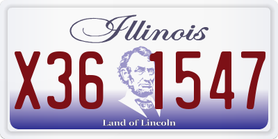 IL license plate X361547
