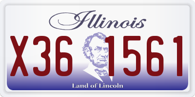 IL license plate X361561